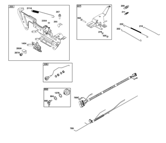 Controls Group Diagram and Parts List for 543477-0201-J1 400000 - 699999 Briggs and Stratton Engine